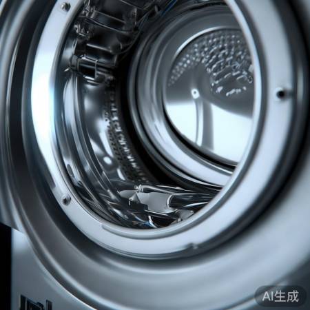 打开洗衣机盖，见皮带轮电机