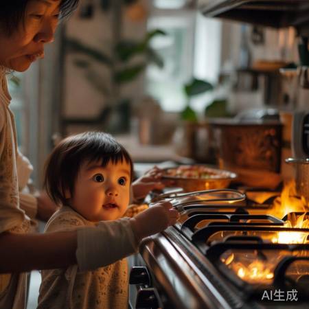 儿童用灶需成人陪