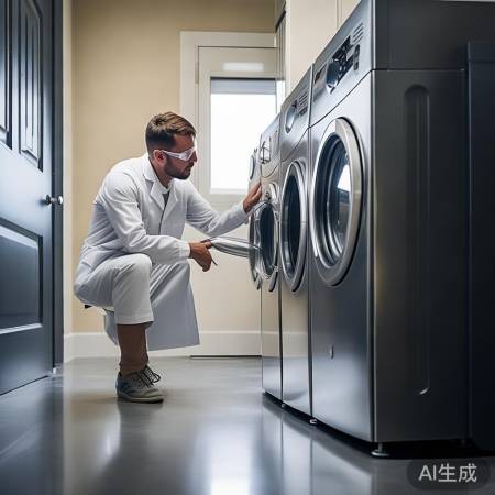 洗衣机安装检查稳固
