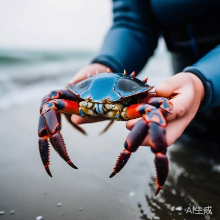 捕捉螃蟹要温柔,勿伤鳃。
