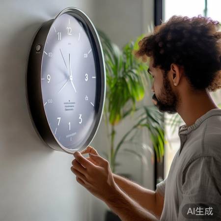 校准时钟，旋钮调整，紧固防偏差