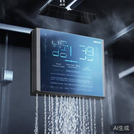 淋浴头装温显,调温随心控。