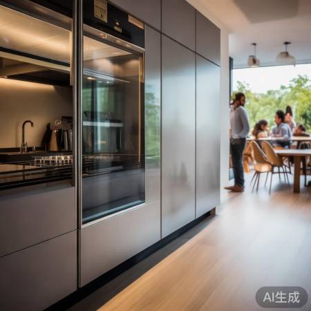 美观实用玻璃门橱柜，防误触安全