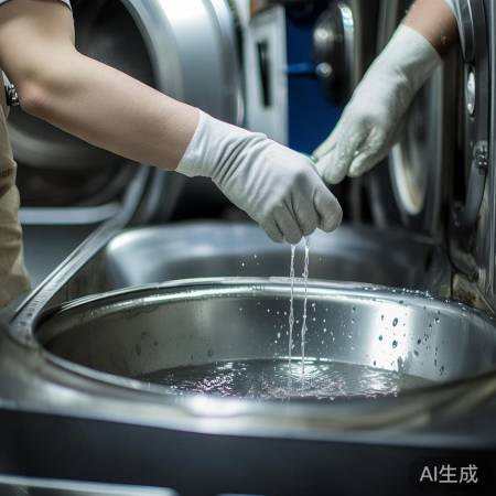 清洗甩桶，除污去渍，无水残留。