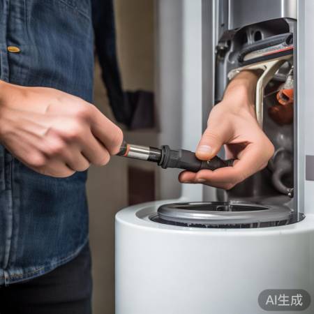 关电源卸螺丝，揭罩检查热水器