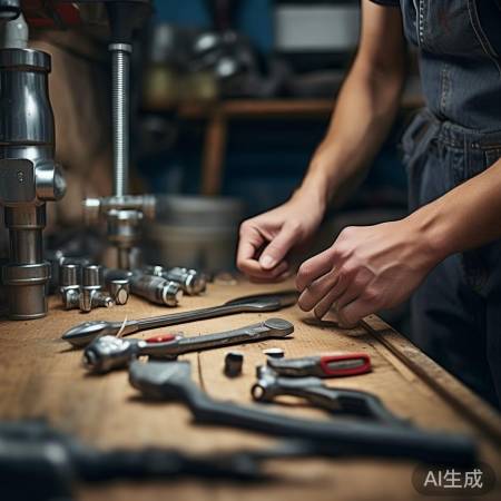 工具齐全，准备修花洒管