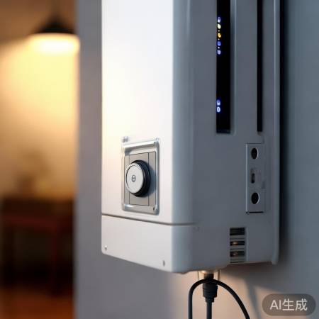 壁挂炉电源连接，确保设备运行。