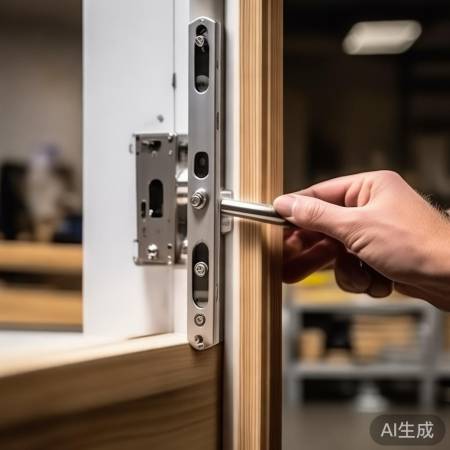 门框固定锁具,确保部件齐全。