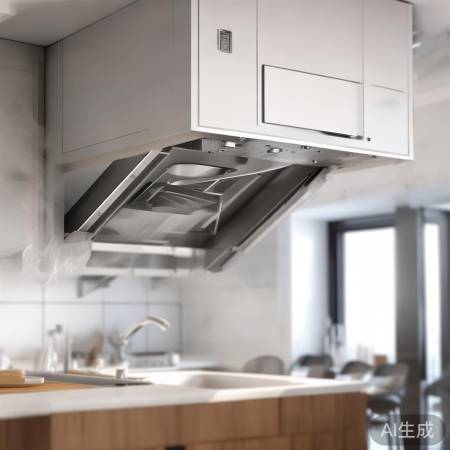 烟道自动开启，手动辅助开锁