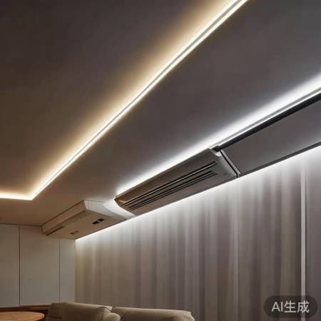 现代家居，线条灯装饰，美观实用