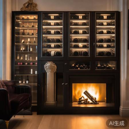 红酒柜背景,简洁提升照片美