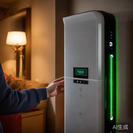 调整温度，绿灯亮起。