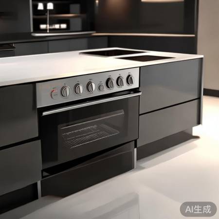 现代集成灶，一机多能，空间节省