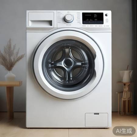 简洁滚筒洗衣机，百搭防变形。