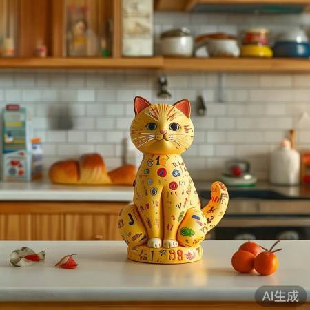 可爱猫咪粘土冰箱贴，温馨生活小