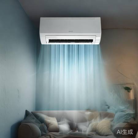 空调朝上装，温度均，凉风避人，