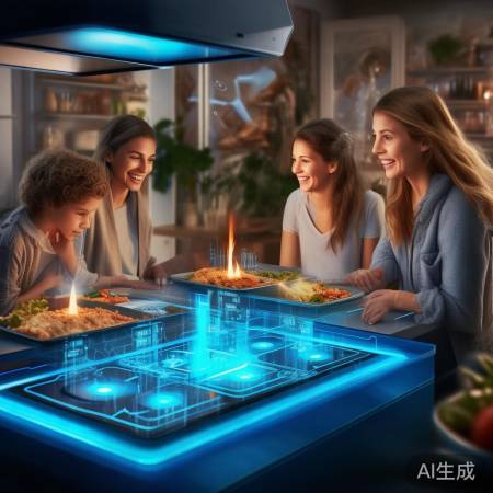 蓝炬星集成灶，智能烹饪，健康美
