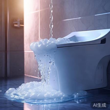 马桶起泡装置，冲水更柔和。