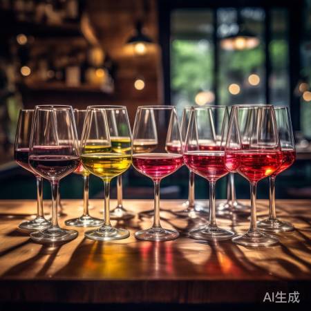 酒杯形状/色彩，美在排列。