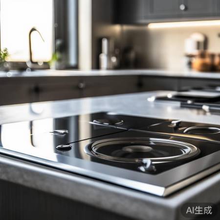 美大集成灶：不锈钢面板，安全环