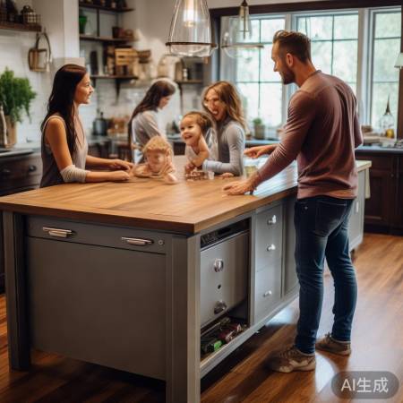 餐桌抽屉藏保险柜，实用美观又安