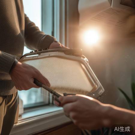 空调滤网不洗易积灰，影响制冷及