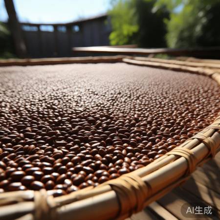 晾干豆子，防霉保鲜。