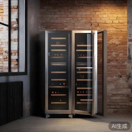 工业风红酒柜，金属粗犷显品味。