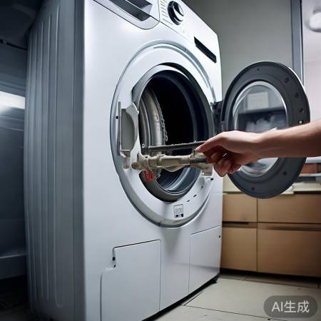 洗衣机不脱水，检查泵和管，修好