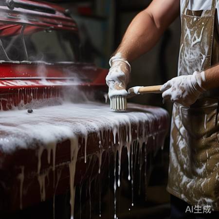 肥皂水刷洗气管去油污