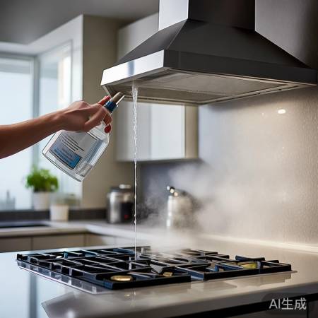 吸油烟机自清洁，简单高效。