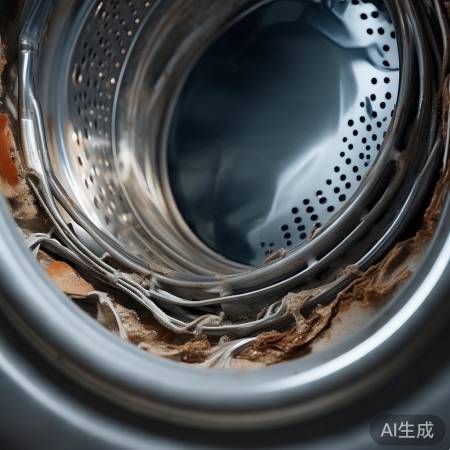 洗衣机密封圈老化，漏水风险高。