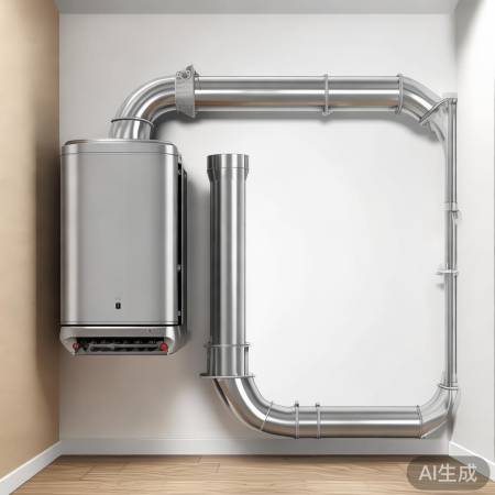 烟管长短适中，拐角顺畅，壁挂炉