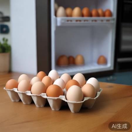 鸡蛋新不新鲜,冰箱室温皆可。