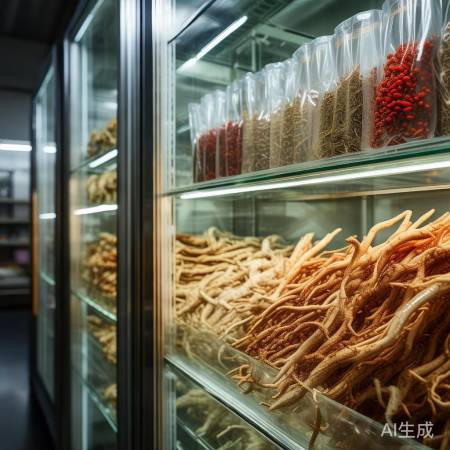 药材冷藏，保持低温，防潮保鲜。