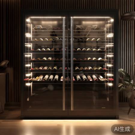 红酒柜灯光调节，四季温馨宜人。