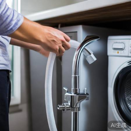 连接水源，确保牢固无漏