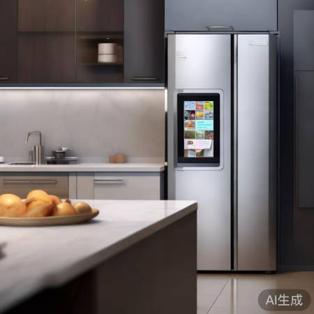 海尔冰箱:智能控温,掌上操控。