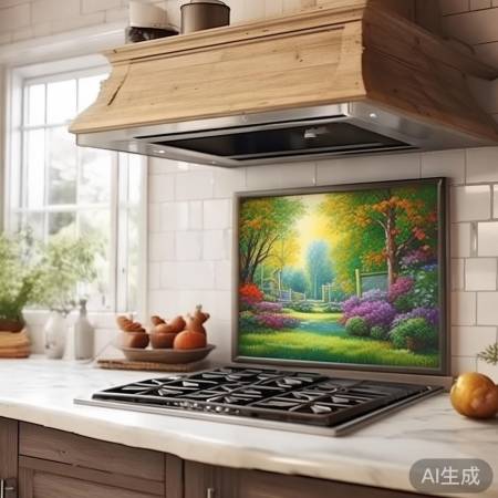 厨房艺术画，油烟机变画廊。