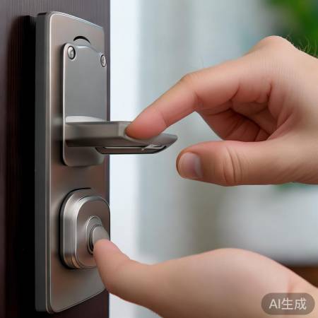 准备指纹锁，干燥手指录入指纹