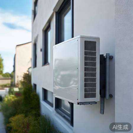 空调安装：外墙窗边，降低噪音干