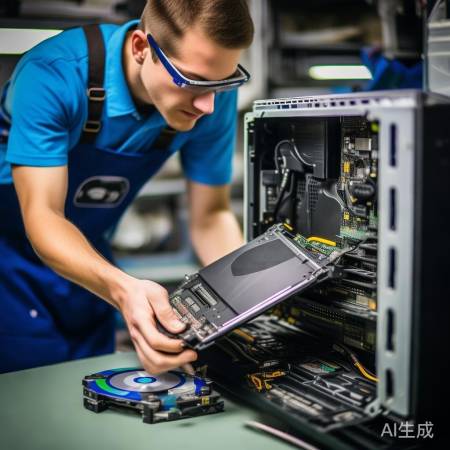 拆卸电脑光驱，断电操作。