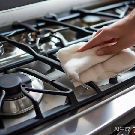 燃气灶内部清洁，燃烧更高效。