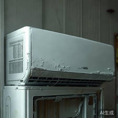 空调过滤网堵塞，蒸发器结冰，通