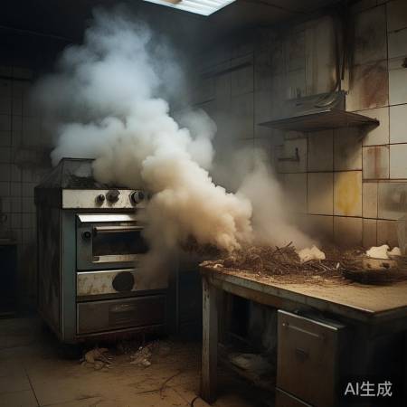 排气管堵塞,油烟、灰尘致异味
