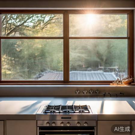 台式灶安装巧,窗边更明亮,中央