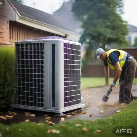 空调室外机保养，防堵塞散热，保