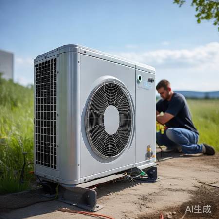 空气能热泵安装,通风避风,水电