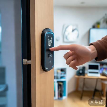 指纹锁测试，电池更换成功！