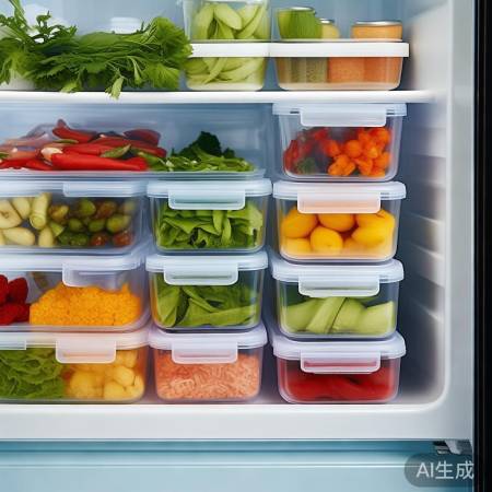 保鲜盒放冰箱，避门防潮，及时清